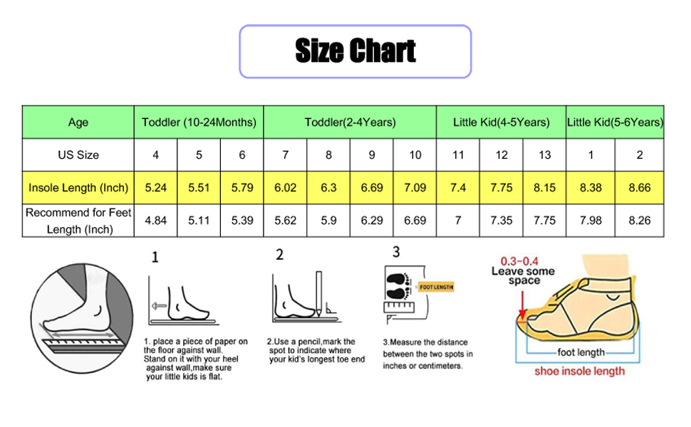 shoes size chart