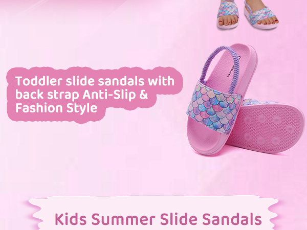 Watelves toddler slide sandals toddler sandals girls sandals boys slide sandals kids slide summer