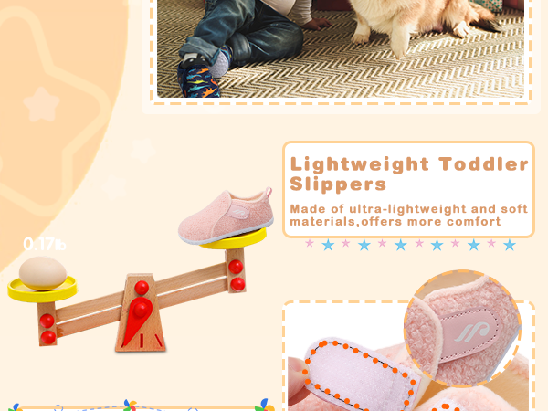 toddler slippers fuzzy kids house shoes for boys girls