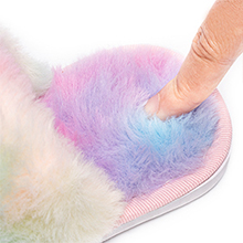 girls Fuzzy Fluffy Furry Fur Open Toe slippers fulfy slipper for kid Shoes  House Home Indoor