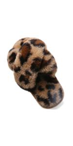 womens fuzzy slippers furry slides for ladies fluffy fur 7