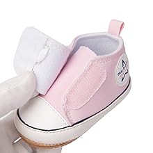 RVROVIC Baby Boys Girls Shoes Canvas Toddler Sneakers Anti-Slip Infant First Walkers 0-18 Months