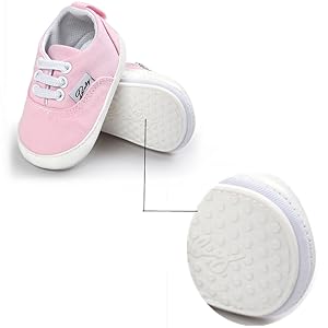 RVROVIC Baby Boys Girls Shoes Canvas Toddler Sneakers Anti-Slip Infant First Walkers 0-18 Months 