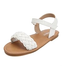 Girls white sandals flat sandals braided upper summer sandals