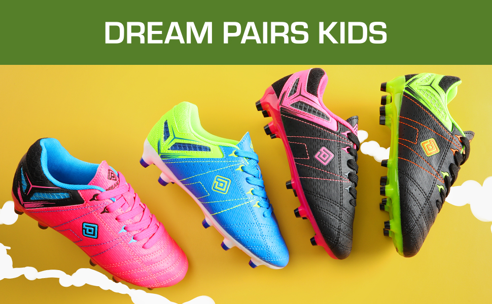 DREAM PAIRS Boys Girls Soccer Football Cleats Shoes