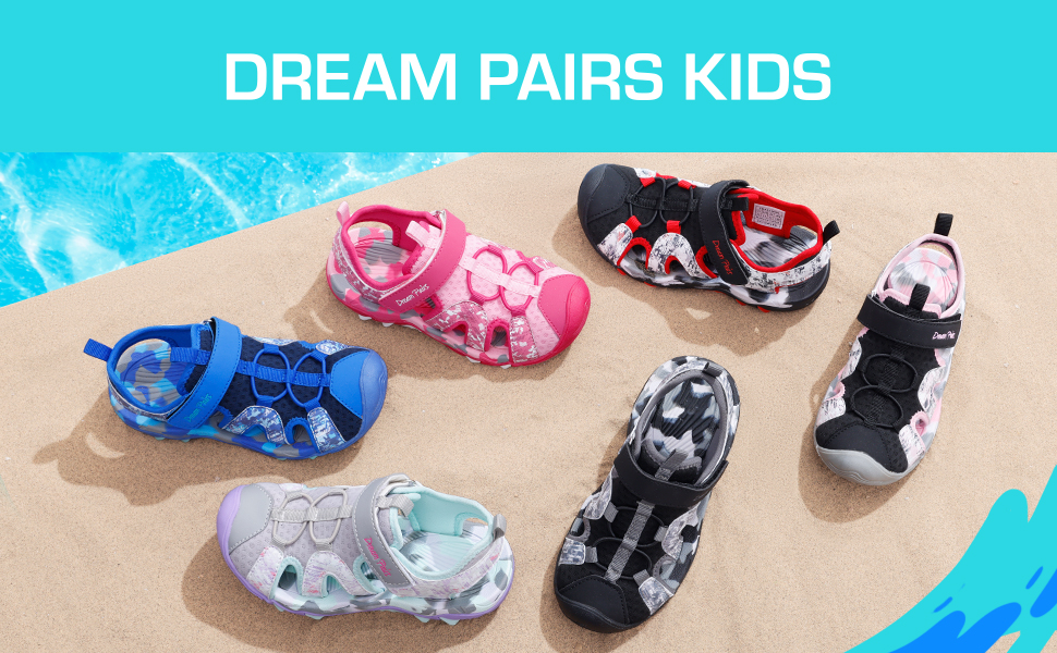 DREAM PAIRS Boys Girls Summer Outdoor Athletic Sport Sandals