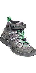 kid''s hikeport 2 mid sport grey sneaker boot with teal green accents,