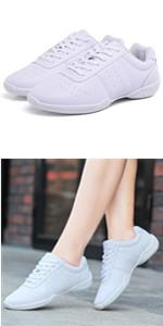 Girls White Cheer Shoes Women