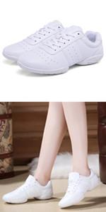 Adult &amp;amp;amp;amp;amp; Youth White Cheerleading Shoe