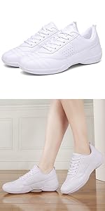 Girls White Cheer Shoes Women