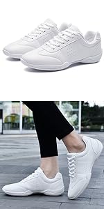 Girls White Cheer Shoes Women