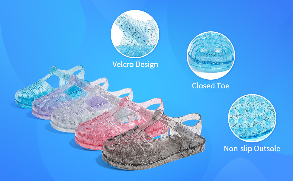 Jelly Sandals for Girls, Kids,Toddlers, Summer Fisherman Beach Shoes Princess Costume Dress Up