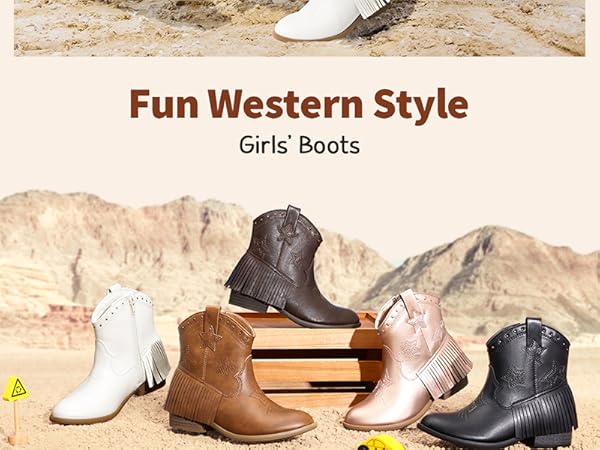 girls ankle cowgirl boots