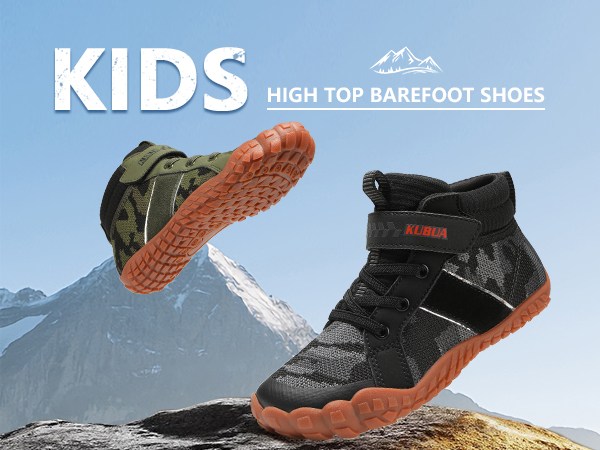 kids high top barefoot shoes