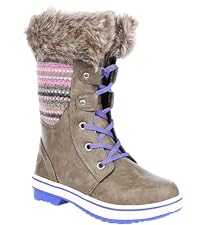 Girls faux fur lined snow boots 