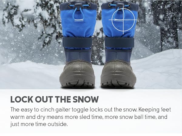 Cinchable gaiter to keep snow out