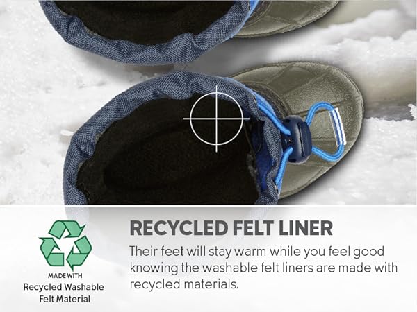 Boots made with recycled products