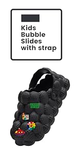 Goftball slides slipper for kids Black col