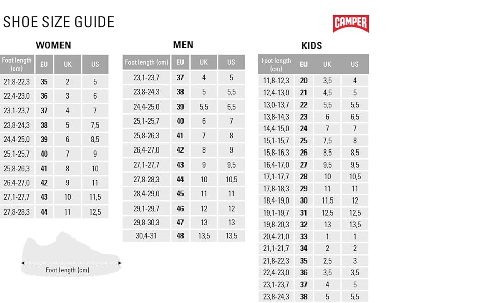 Camper Size Chart