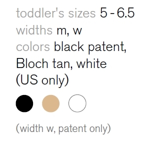 annie tap toddler sizes