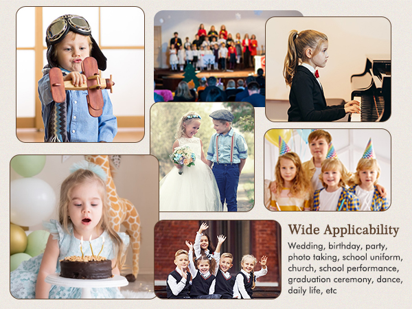 wide applicability wedding birthday party photo taking school uniform church school performance 