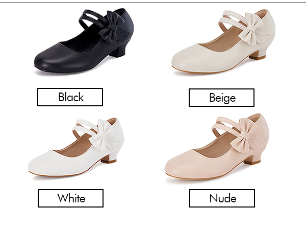  black white beige nude flower girl shoes 