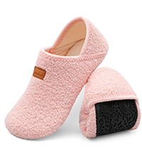 XIHALOOK House Slippers for Women Men Cozy Sock Shoes with Soft Rubber Sole Slip On