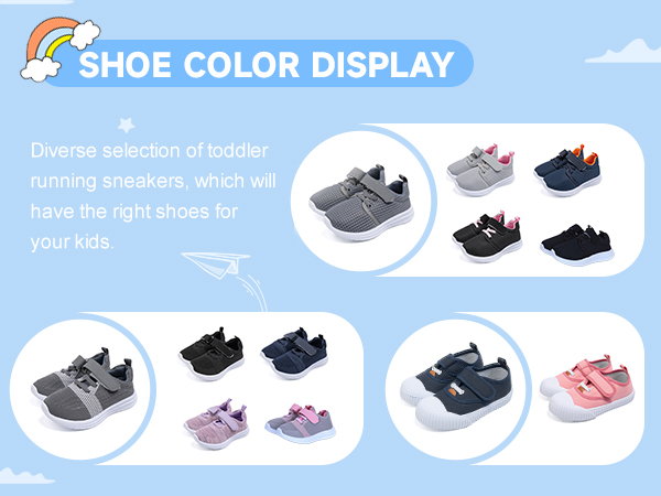 Toddler boys girls comfortable running sneakers from hiking trails to playground activities