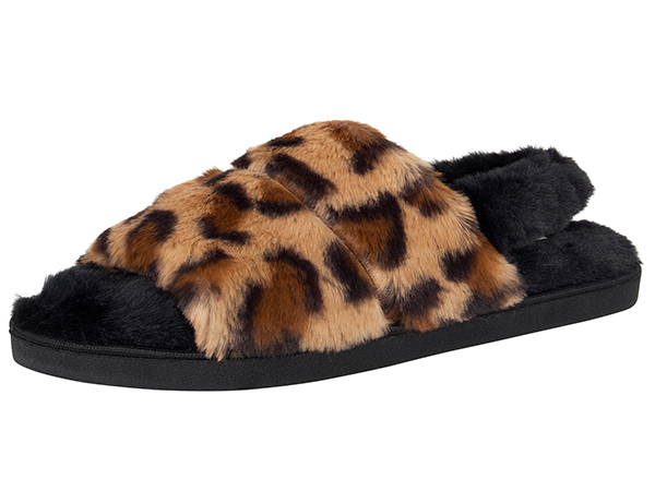 jessica simpson faux fur sling back slipper