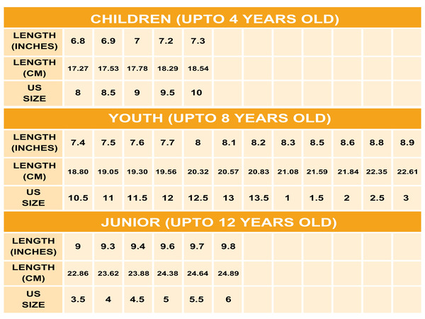 catalina shoe size chart