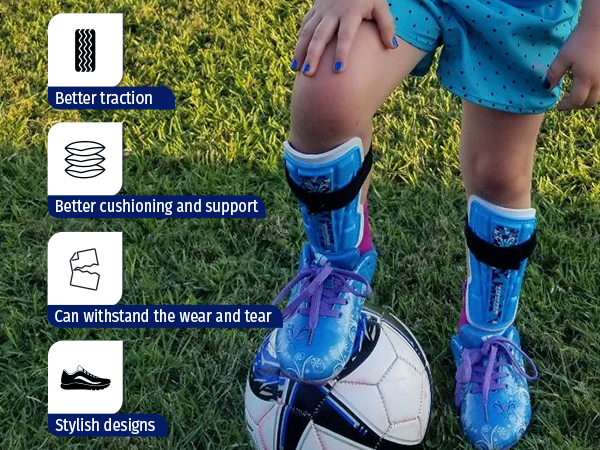 Durable youth soccer cleats for girls and boys - perfect for soccer, softball, baseball