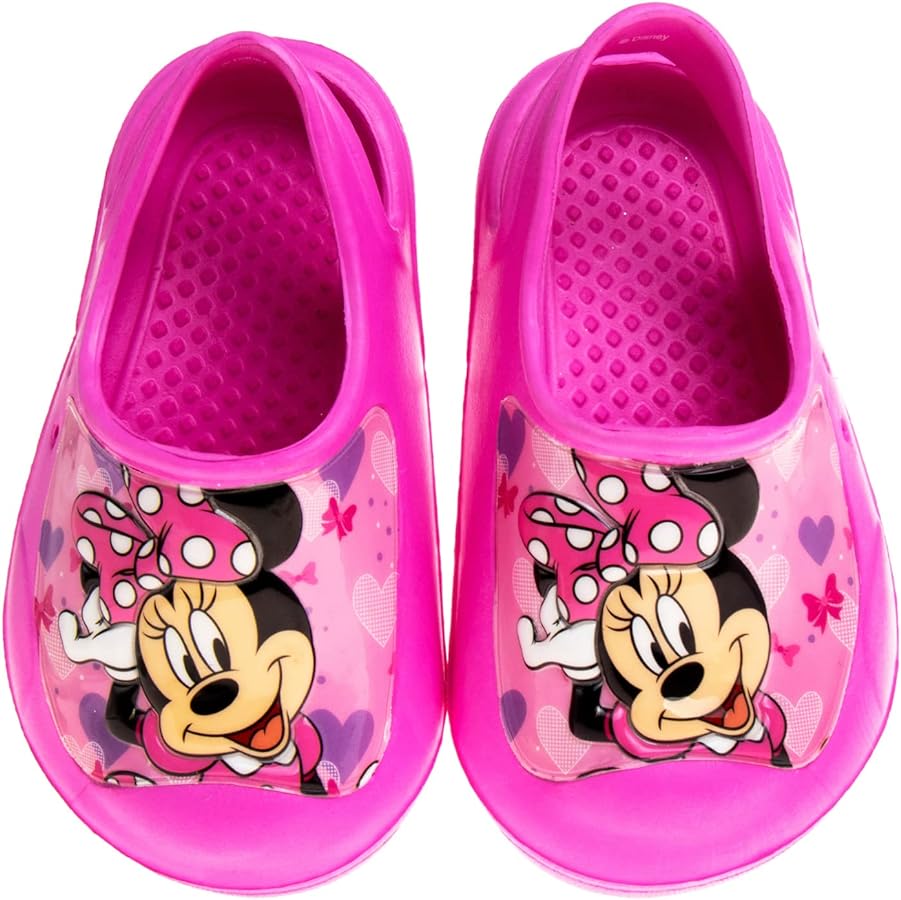 Josmo Girls Clog Water Slides Frozen Minnie Mouse Summer Sandal Kids Pool Shoes Backstrap Closed Toe Sport Athletic Character Slip On Clogs (Size 5-12 Toddler/Little Kid)