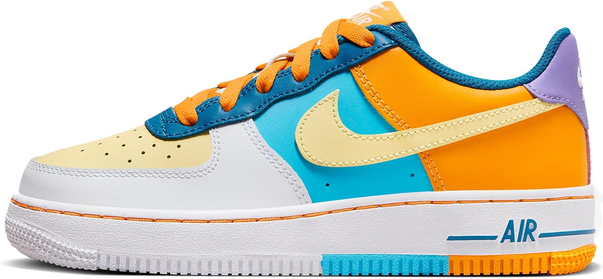 Nike Air Force 1 LV8 Big Kids' Shoes (FQ8368-902, Multi-Color/Multi-Color/Multi-Color) Size 4