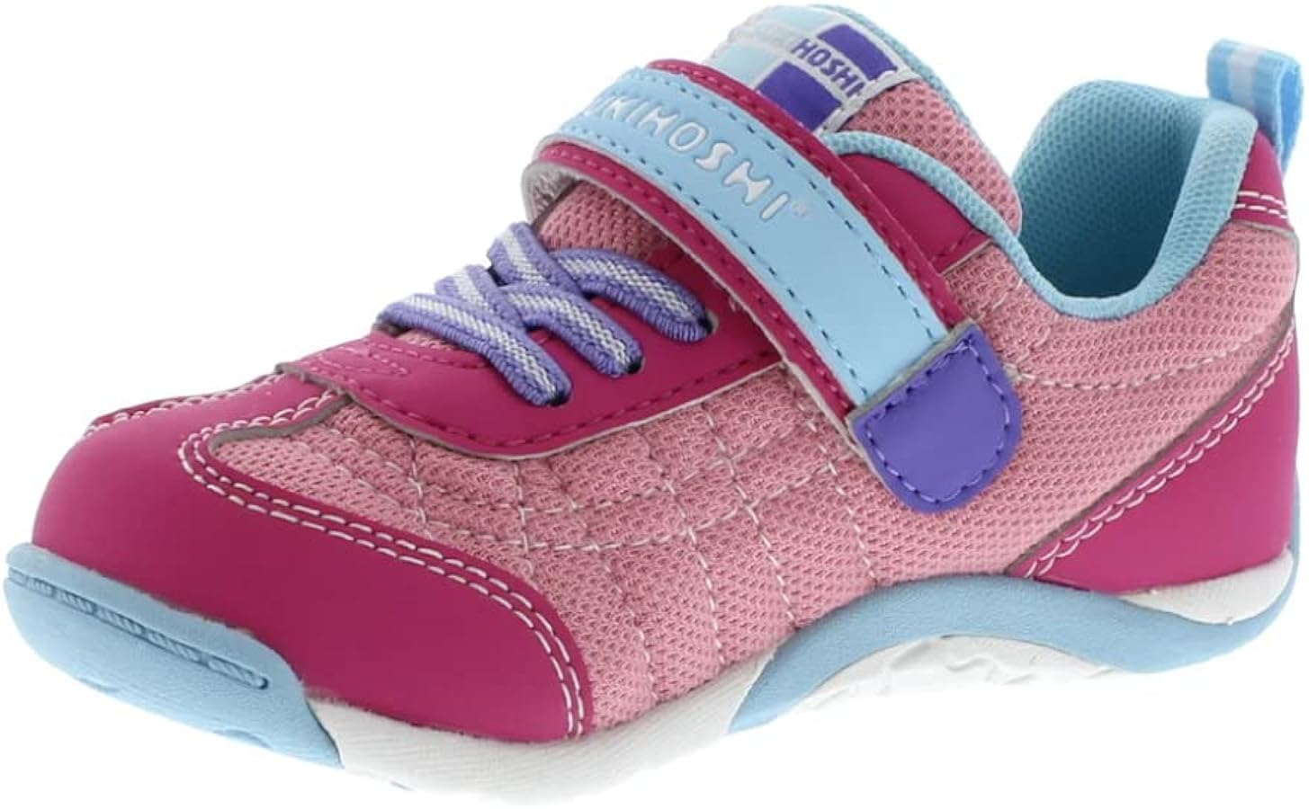 TSUKIHOSHI 1521 KAZ Strap-Closure Machine-Washable Child Sneaker Shoe with Wide Toe Box and Slip-Resistant, Non-Marking Outsole - For Toddlers and Little Kids, Ages 1-8