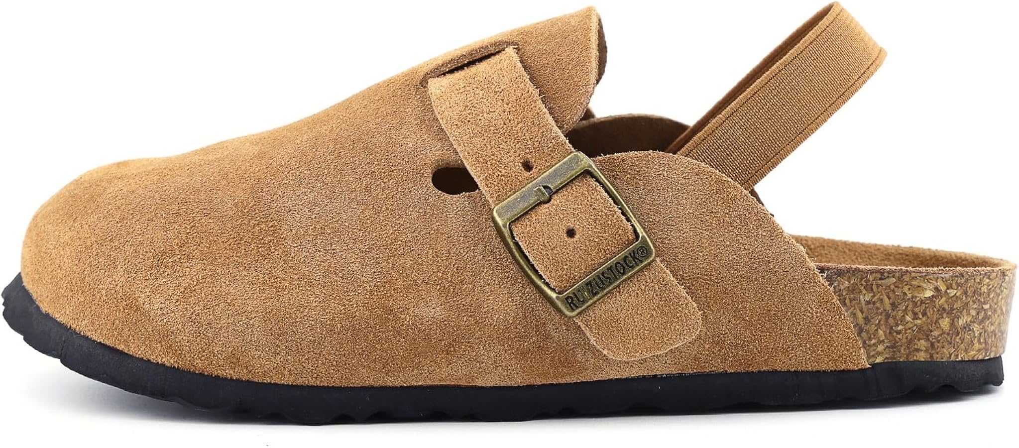 Kids Suede Clogs Toddler Clogs Boys Girls Sandals Cork Adjustable Buckle Mules