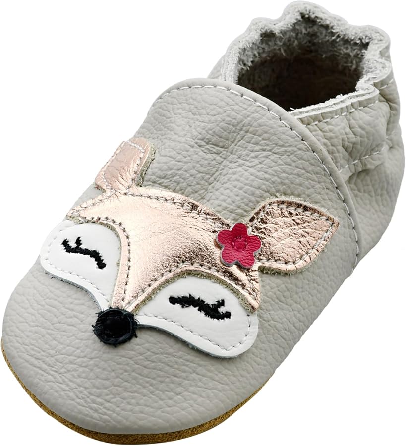 iEvolve Baby Leather Shoes Soft First Walker Shoes Crib Shoes Moccasins for Toddlers