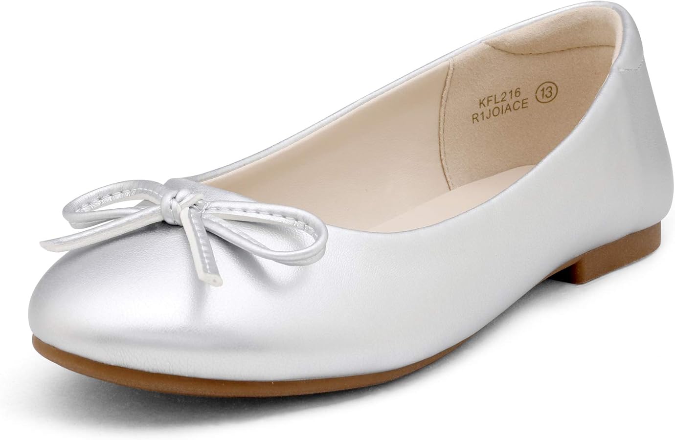 DREAM PAIRS Girls Dress Shoes Ballet Flats Slip-on Fashion Bow Flower Girl Shoes for Wedding, School, Party, Birthday