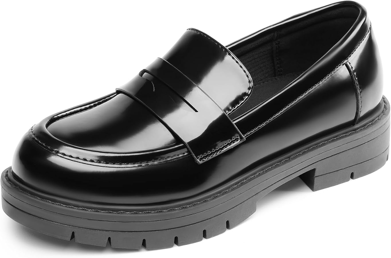 DREAM PAIRS Girls Loafers Chunky Platform Penny Loafers School Uniform Slip On Dress Shoes