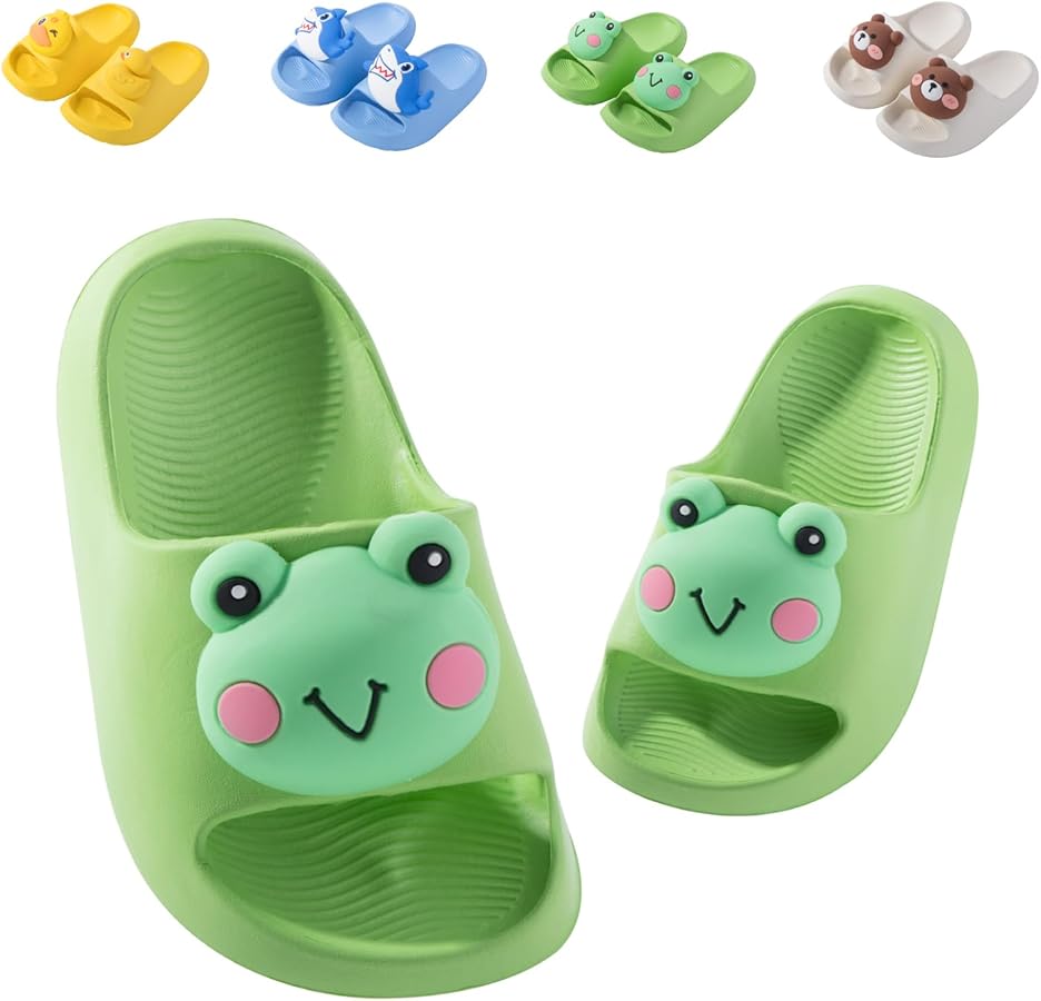 Kids Slides for Girls Boys Toddler Cloud Slides Animal Quick Drying Beach Slides Toddler Pool Shower Flip Flops Slippers