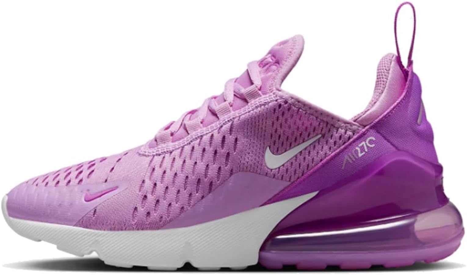 Nike Air Max 270 Big Kids' Shoes (FZ4116-100, White/Pink Foam/Playful Pink)