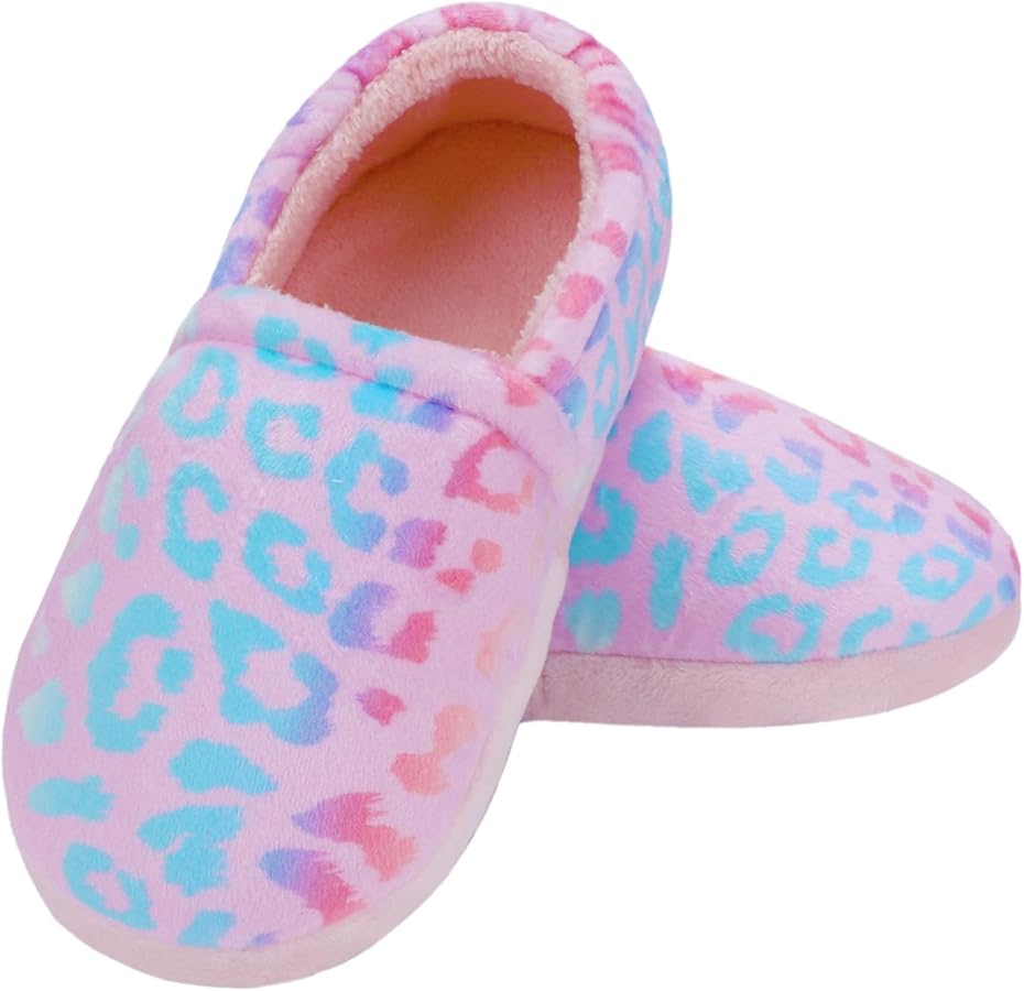 Girls Slippers Mermaid Princess No-Slip Comfy House Slippers Memory Foam House Shoes for Girls Bedroom Indoor Outdoor