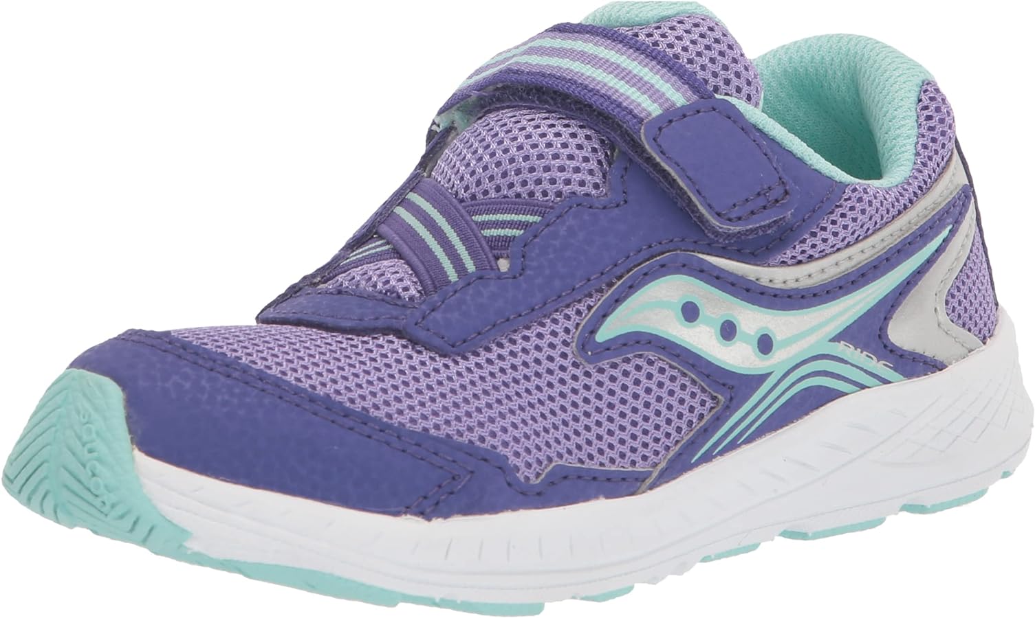 Saucony Ride 10 Jr Sneaker, Purple, 7.5 US Unisex Little Kid