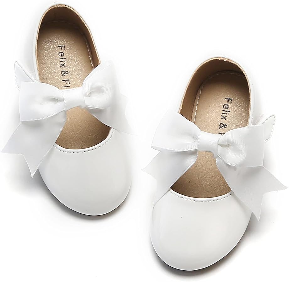 Felix & Flora Toddler Flower Girl Dress Shoes - Girl Ballet Flats Party School Shoes Wedding