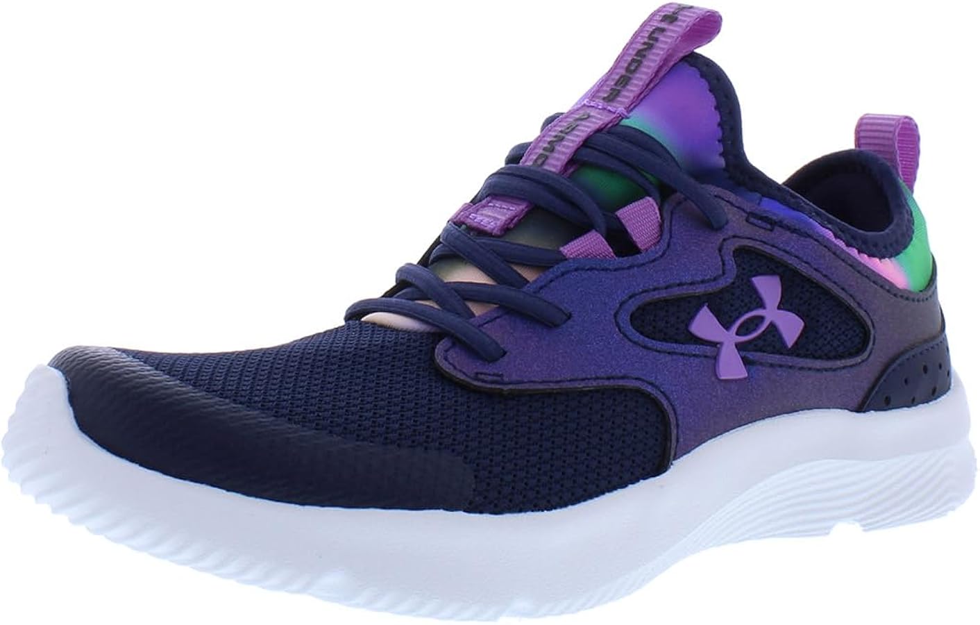 Under Armour Girl's Infinity 2.0 AC NL (Little Kid) Midnight Navy/Antifreeze/Lunar Purple 1 Little Kid M