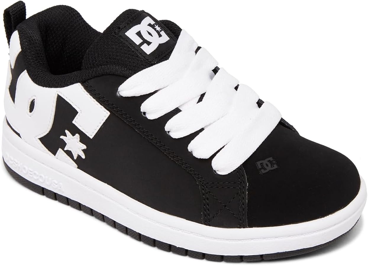 DC Shoes Court Graffik Leather Shoes for Kids (Kids) (Kids)