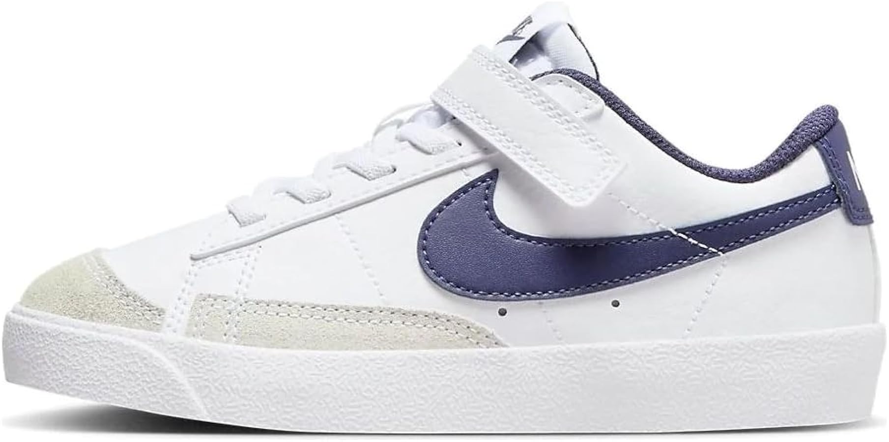 Nike Blazer Low '77 Little Kids' Shoes (DA4075-120, White/Football Grey/Midnight Navy) Size 2