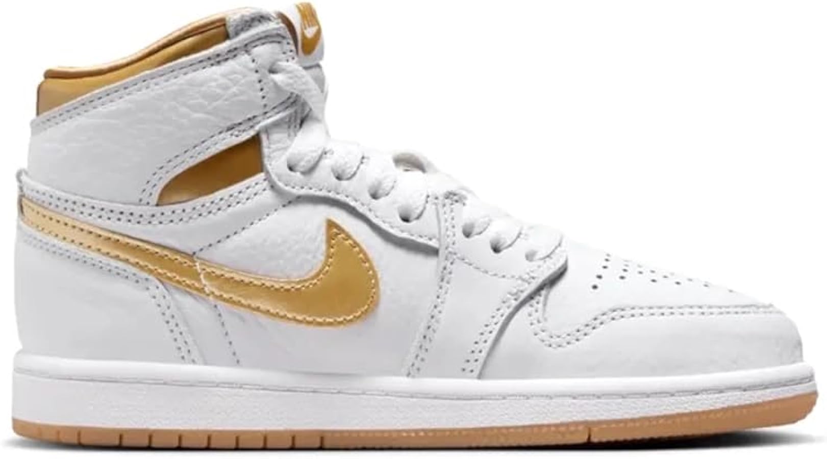 Jordan Little Kid's 1 Retro High OG White/Metallic Gold (FD2597 107)