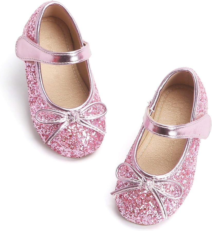 Otter MOMO Toddler/Little Girls Mary Jane Ballerina Flats Shoes Slip-on School Party Dress Shoes