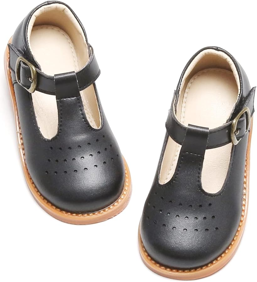 Kiderence Toddler Little Girls Mary Jane Dress Shoes School Oxford for Girls Flats