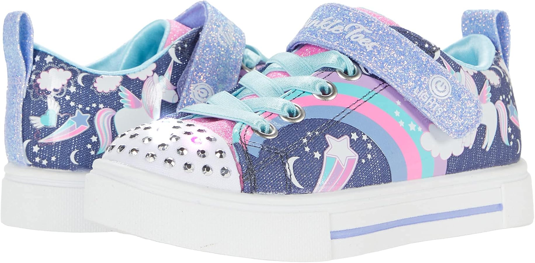 Skechers Unisex-Child Twinkle Sparks-Heather Char Sneaker